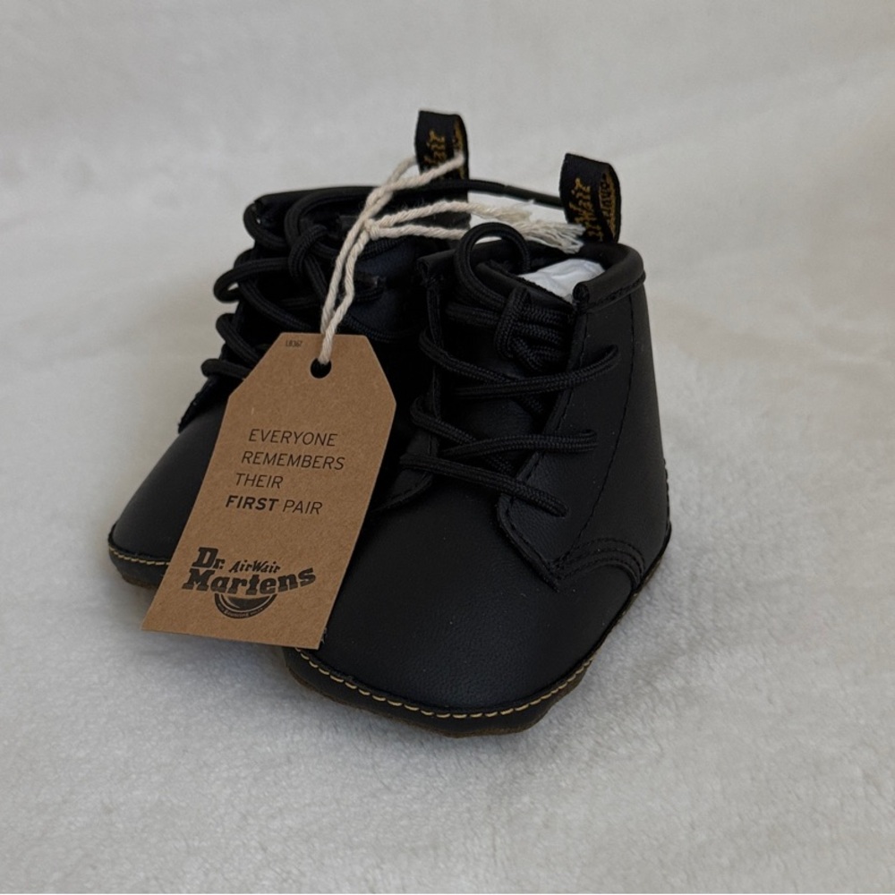 Dr. Martens Black Baby Walker Shoes
